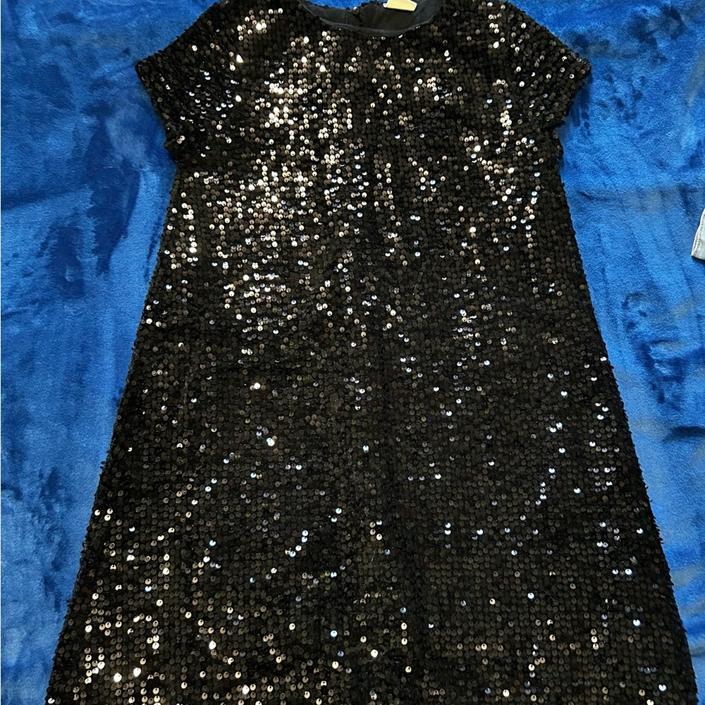 Zara Kids Black Sequin Dress